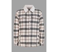 Tartan Check Borg Lined Cotton Shacket Enorsia Cream L