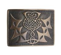 Tartan City Metallic Scottish Kilt Belt Buckle for Men. Celtic Knot Work Belt Buckle. Available in Antique Finish Color.