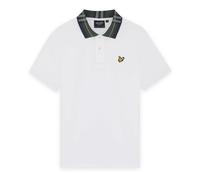 Lyle and Scott Lyle & Scott Tartan Collar Polo Shirt White