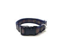 Tartan Dog Collar 25mm Wide Adjustable Comfortable Collar Small Medium Large All Dog Breeds (Large (17" - 27"), 14. MacDonald)