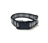 Tartan Dog Collar 25mm Wide Adjustable Comfortable Collar Small Medium Large All Dog Breeds (Medium (14" - 20"), 6. Menzies)