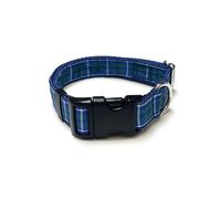 Tartan Dog Collar 25mm Wide Adjustable Comfortable Collar Small Medium Large All Dog Breeds (Small (10" - 16"), 10. Douglas)