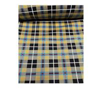 Tartan Fabric, Polyester and Viscose Blend, Stain Resistant, Breathable and Wrinkle-Resistant (Cornish National, 1 Meter)