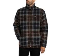 Tartan Fleece Zip Through Jacket Midnight Oak L