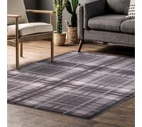 Lord of Rugs Highland Tartan Rug for Living Room Bedroom Check Quality Rug Grey X-Small 60x110 cm (2'x3'7")
