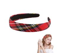 Tartan Headband Womens,Tartan Hair Bow,Tartan Accessories for Women,Burns Night Scottish Tartan Hair Accessories,Red Christmas Headband Girls Hairband,Cute Gifts Fabric Hairbands,for Thanksgiving