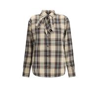 Tartan Lavallière Shirt with Cassandre Embroidery XS