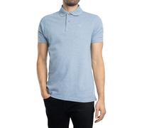 Tartan Pique Polo Shirt Sky Marl/Dress Blue S