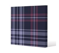 Tartan plaid pattern (Canvas Print) / 90 x 90 x 4cm Benjamin Tate Design Natural One Size