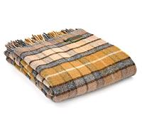Tartan Pure New Wool Picnic Blanket - Natural Buchanan - British Made by Tweedmill Textiles