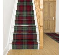 Tartan Red / Green Stair Runner Carpet Runner Rug