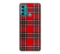 Tartan Red Pattern Case Cover For Motorola Moto G60, G40 Fusion
