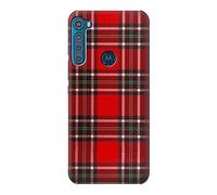Tartan Red Pattern Case Cover For Motorola One Fusion+