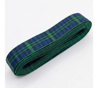 Tartan Ribbon - Black Watch, 16mm x 5m - Woven, Reversible, Yarn-Dyed, STA-Approved Design, Non-Wired, One Length No Joins - Giddy Square