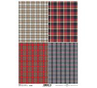 Tartan Rice Paper R1808-1 x A4 Sheet of decoupage Rice Paper