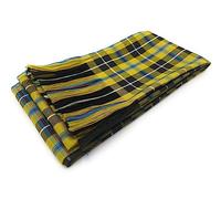 Tartan Sashes, Womens, Girls Tartan Fringed Sash, Wedding, Party, Fancy Dress 28cm x 228cm (Yellow)