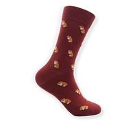 Tartan Studio Red Fox Socks - Combed cotton novelty socks for men and women | UK6-9