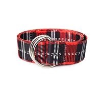 Tartan Traditions Webbing D-Ring Belt (Red), One Size