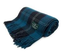 Tartan Travel Knee Throw Blanket 100% New Wool 172cm x 78cm (Ramsay Blue)
