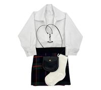 Tartan Tweeds Baby Kilt Outfit, Adjustable Waistband, Shirt, Hose, Sporran, Unisex (Murray Atholl Modern, 12-24 Months)