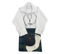 Tartan Tweeds Baby Kilt Outfit, Adjustable Waistband, Shirt, Hose, Sporran, Unisex (Murray of Atholl Ancient, 12-24 Months)
