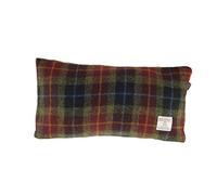 Tartan Tweeds Harris Tweed Rectangular Cushion With Velvet Back Made In Scotland (Rust Check)