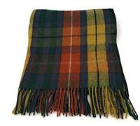 Tartan Tweeds of Scotland Tartan Tweeds - Modern Scottish tartan Knee blanket / Rugs - 100% Irish Soft Wool - Throw plaid Outdoor Blanket - 190 cm X 78 cm (Buchanan Antique)