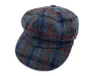 Tartan Tweeds Women's Harris Tweed Baker Boy Cap Hat One Size Made in the UK