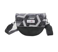 TartanAire Crossbody Bags Small Vintage Shoulder Bag for Women Travel Handbag with Adjustable Belt, Dark Grey, 7.9*2.2*6.3 inches