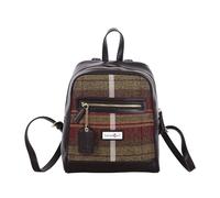TartanAire Vintage Laptop Backpack for Women Casual Fashion Travel Bags with Large Capacity School Bookbags, Red Brown, 11.4*4.7*9.4 inches