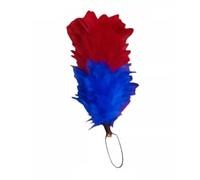 Tartancity 6" Glengarry Cap Feather Hackle - Red & Royal Blue Scottish Highland Kilt Plume