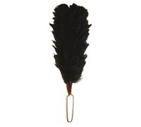Tartancity Black Plume Feather Hackle for Glengarry Hat Balmoral Bonnet Beret Military Cap 6" - Scottish Attire Accessory