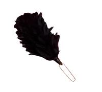 Tartancity Glengarry Cap Feather Plume Hackle - Balmoral Hat Scottish Highland Headwear Accessory Multi-Color (Black Plume)