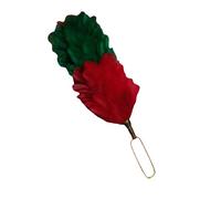Tartancity Glengarry Cap Feather Plume Hackle - Balmoral Hat Scottish Highland Headwear Accessory Multi-Color (Green & Red)