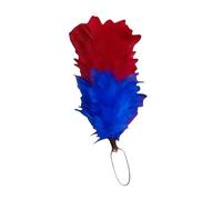 Tartancity Glengarry Cap Feather Plume Hackle - Balmoral Hat Scottish Highland Headwear Accessory Multi-Color (Red and Royal Blue)