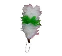 Tartancity Glengarry Cap Feather Plume Hackle - Balmoral Hat Scottish Highland Headwear Accessory Multi-Color (White,Green,White)