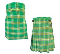 Tartancity Kilt Men's - 5 Yard Traditional Scottish Kilts for Weddings, Formal Events, Ceilidh, Highland Games & Special Occasions (Irish Green, 30")