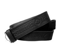 Tartancity Premium Scottish Black Leather Belts Masonic, Thistle, Plain Kilt Belt | Genuine Leather, Adjustable Fit, Embossed Designs - Ideal for Formal & Casual Wear (Cletic Twist Emobssing, LARGE)