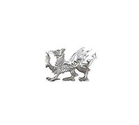 Tartancity Scottish Celtic Welsh Dragon Balmoral Cap Badges/Glengarry Hat Badge Pin Silver/Military