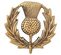 Tartancity Scottish Glengarry Cap Badges/Glengarry Hat Badge Pin Golden/Military Cap Badges