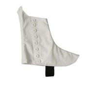 Tartancity Scottish Marching Pipe Band Spats - Traditional Style for Pipers and Drummers - White & Black Buttons (UK, Numeric, 6, Regular, Regular, White Button)