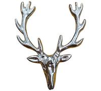 Tartancity Scottish Stag Head Cap Badges/Glengarry Hat Badge Pin Silver/Military