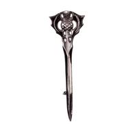 Tartancity Traditional Scottish Thistle Kilt Pin in New Antique Steel with Swivel Lock