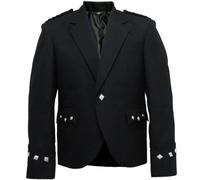 Tartanista Black Highland Scottish Argyll Jacket For Kilt 36R