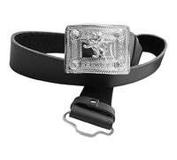 Tartanista Black Kilt Belt & Lion Buckle Size S 22" - 27" (56-69cm)