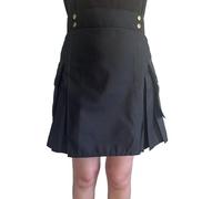 Tartanista Ladies Black Utility 19 inch Kilt Skirt Size UK 8