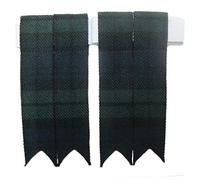 Tartanista Mens Black Watch Tartan Pointed Kilt Flashes