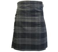 Tartanista Mens Kilt Deluxe Grey Granite 16 oz 8 Yard Size 48