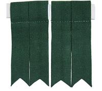 Tartanista Mens Plain Dark Green Pointed Kilt Flashes