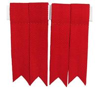 Tartanista Mens Plain Red Pointed Kilt Flashes